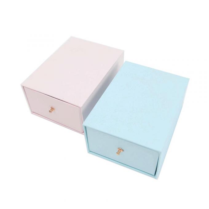 CMYK Printed Reusable Paper Cardboard Drawer Sliding Necklace Earring Bracelet Ring Box 6