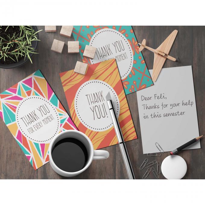 Paper Custom Card Printing Colorful Business Thank You Cards Offset Printing 6