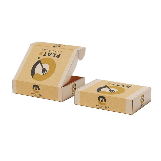 Food Grade Custom Printed Eco 10/12/14/20 Inch 35cm Kraft Corrugated Cardboard Pizza Packing Box With Logo 9