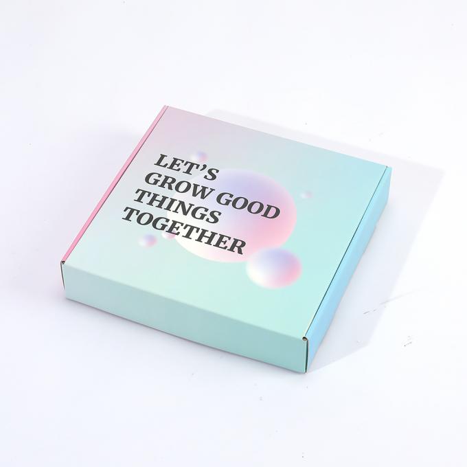 Custom Logo Recyclable Color Corrugated Soy Ink Packaging Mailer Box Shipping Paper Boxes 8