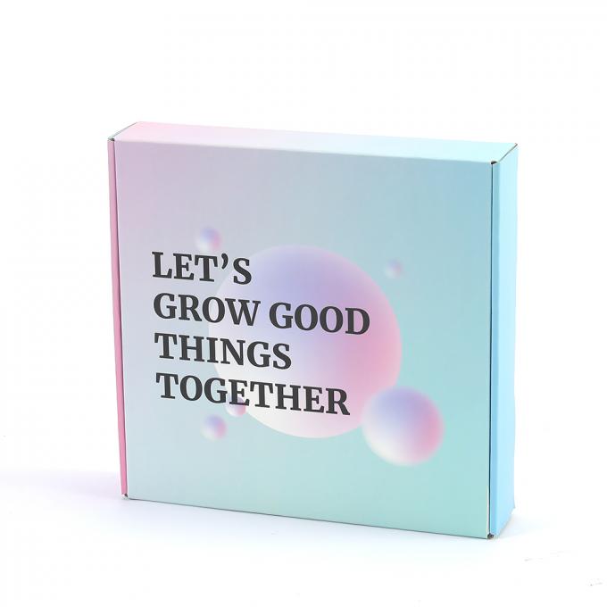 Custom Logo Recyclable Color Corrugated Soy Ink Packaging Mailer Box Shipping Paper Boxes 9