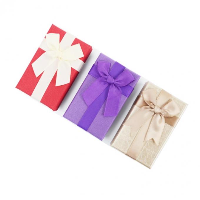 Custom Logo Color Box for Small Paper Jewelry Packaging Ribbon Bow Retail Stand Box 5
