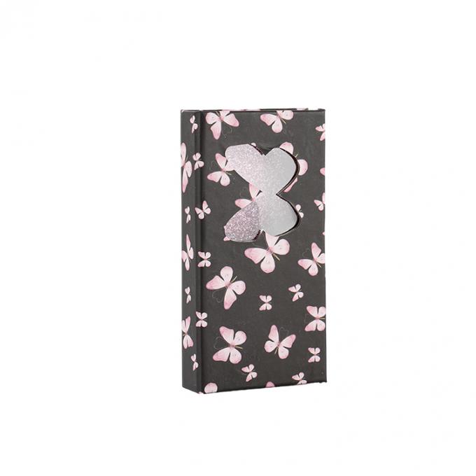 Custom Butterfly Shiny False Eyelash Paper Packaging Box with Clear Window Custom Order 4