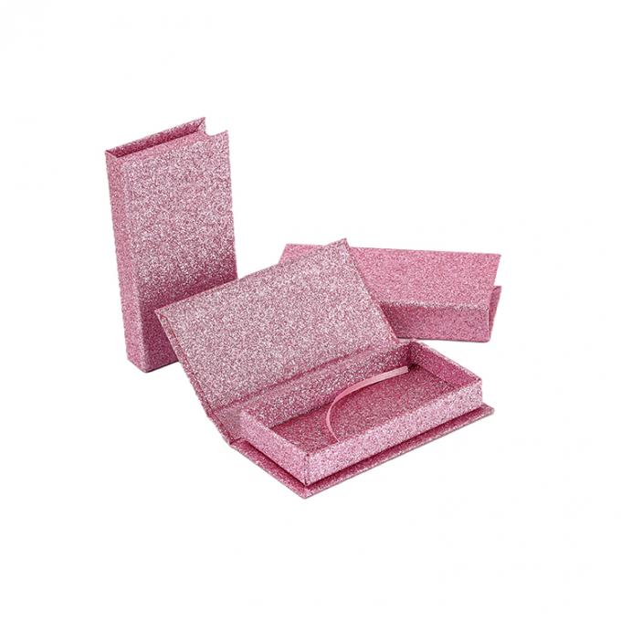Custom Order Accepted Glitter False Eyelash Packaging Lash Box in CMYK Pantone Colour 5