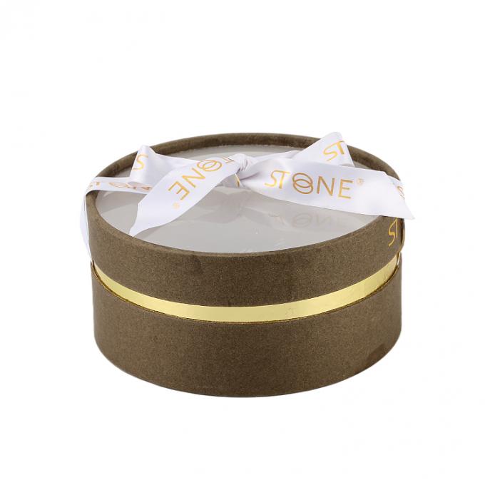 Embossed Tea Round Box Packaging CMYK Pantone Colour Printing for Biodegradable Gift 1
