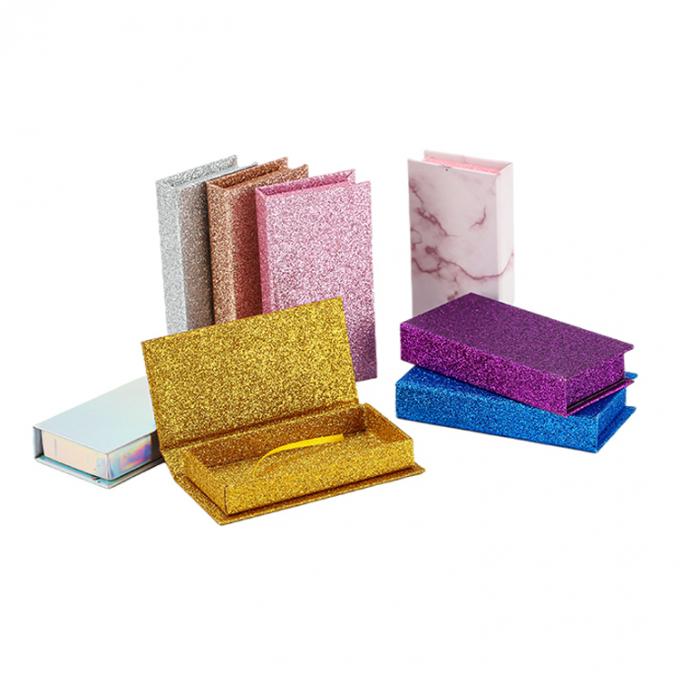 Custom Marble UV Printing Pink Empty Paper Eyelash Boxes Gift Magnetic Cardboard False Eyelashes Box 7