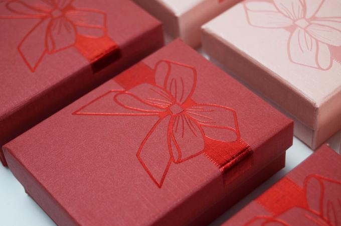 Customized Print Logo Jewelry Box with Coated Paper and Top-bottom Cover Lid Base 6