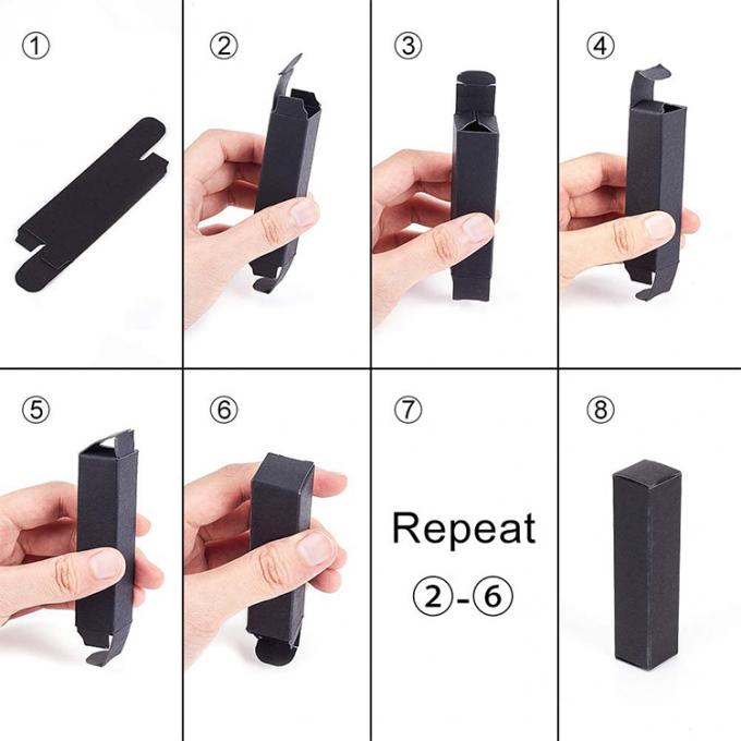 Custom Black Empty Cosmetics Lipstick Lip Gloss Packaging Paper Boxes For Lipstick Tube 1