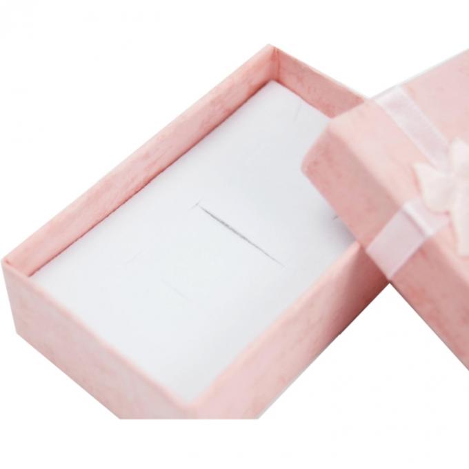 Mothers Day Paper Packaging Gift Box With Cute Big Pink Ribbon Bow Customized Die Cut 10