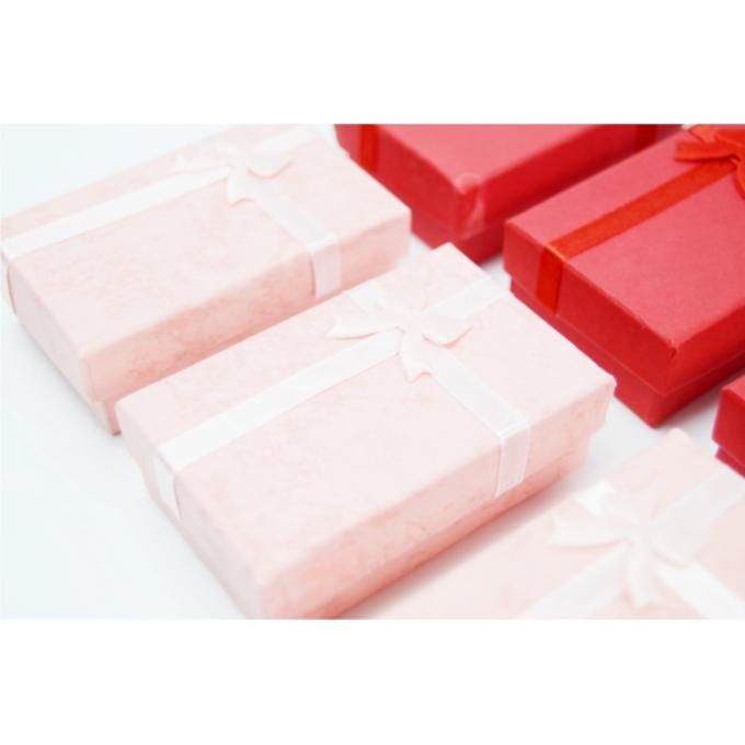 Mothers Day Paper Packaging Gift Box With Cute Big Pink Ribbon Bow Customized Die Cut 11