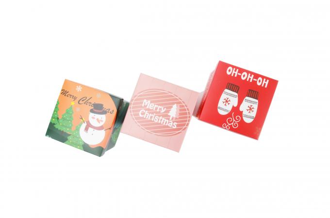 Custom Xmas Santa Snowman Printed Small Gift Packaging Christmas Gift Candy Boxes With Lid 6