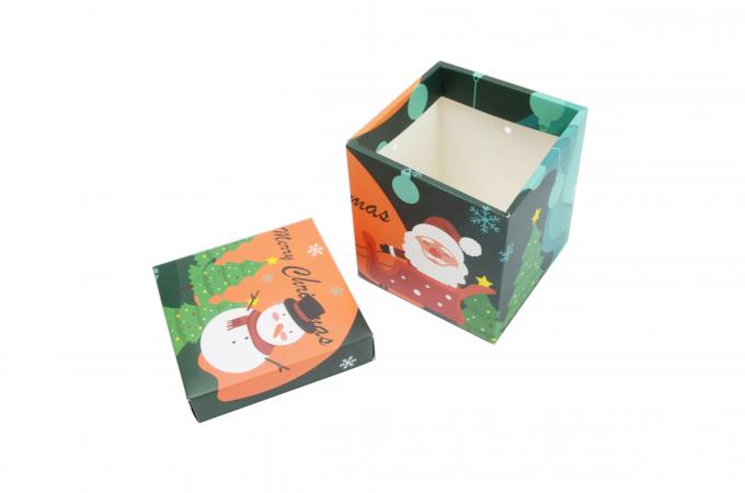 Custom Xmas Santa Snowman Printed Small Gift Packaging Christmas Gift Candy Boxes With Lid 10