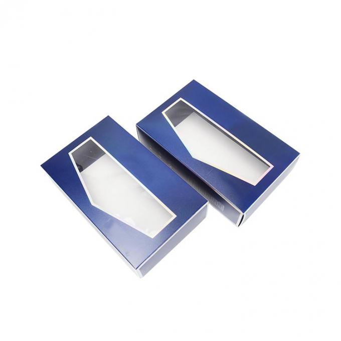 Printed Mens Socks Underwear Packaging Gift Box with Clear Window CMYK Pantone Colour 2