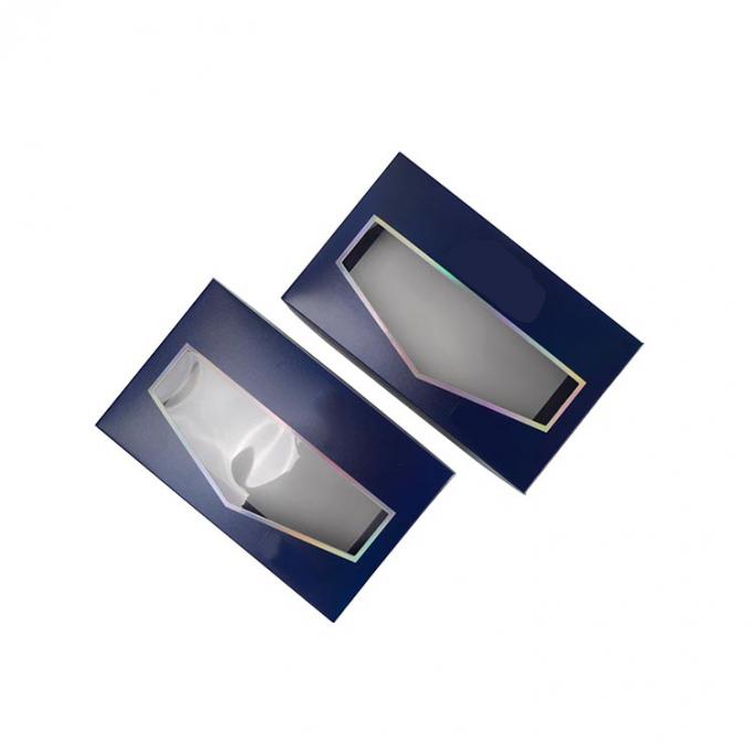 Printed Mens Socks Underwear Packaging Gift Box with Clear Window CMYK Pantone Colour 1