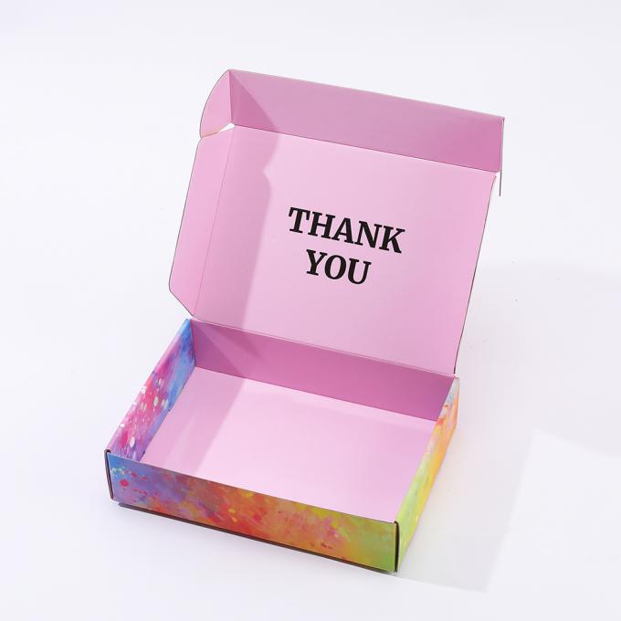 Custom Cardboard Corrugated Mailer Boxes Strong Colored Printed for Shipping Cloth 9