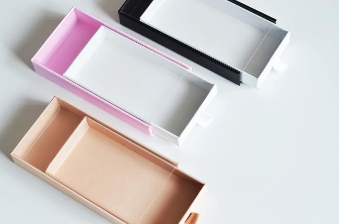 Private Label Beauty Lash Drawer Box with PVC Sleeve and CMYK Pantone Colour Printing 8