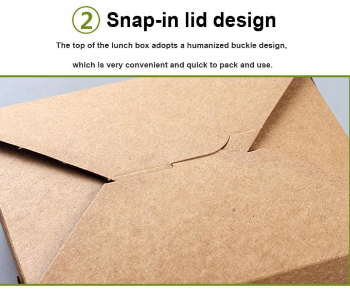 Customizable Disposable Packaging Kraft Whiteboard Takeaway Food Grade Paper Box 9