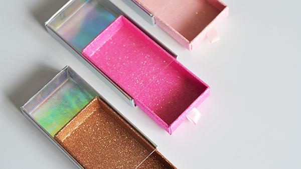 Square Slide Drawer Box for Individual Caja De Pestanas False Purple Eyelash Packaging 10