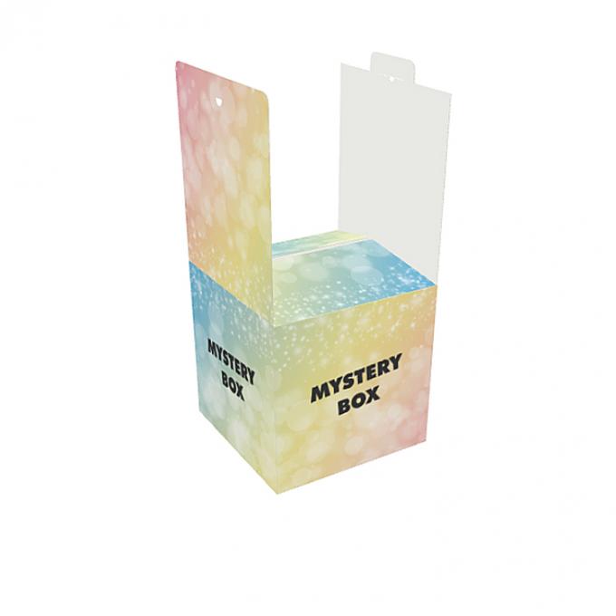 Custom Logo Coated Paper Color Printing Surprise Gift Packaging Foldable Mystery Box 3