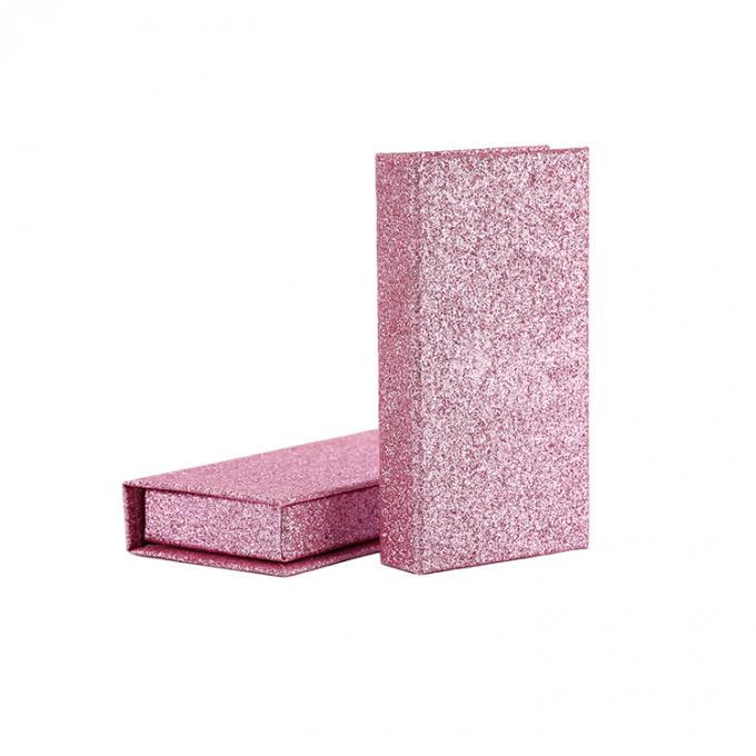 Custom Logo Pink Glitter False Eyelash Retail Stand Box with Cardboard Structure 3