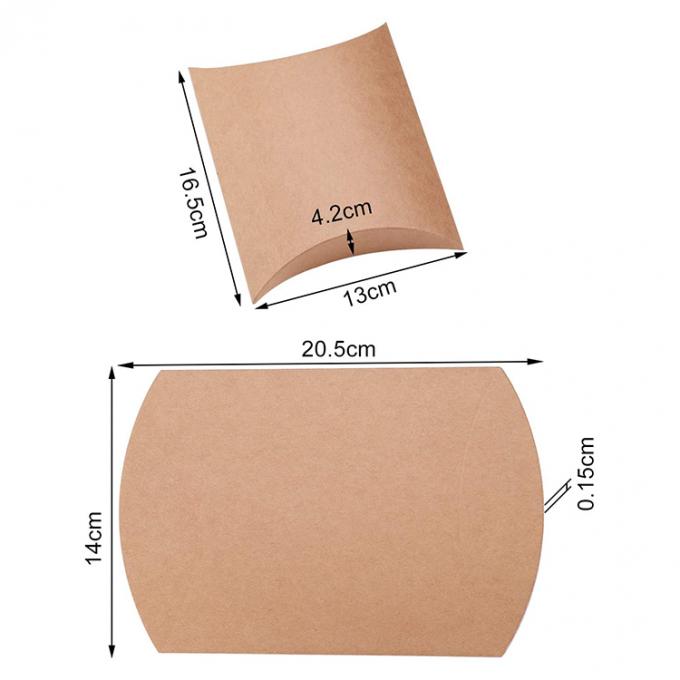 Custom Logo Heavy Duty Kraft Pillow Shape Candy Paper Box for Candy Storage Solution 7