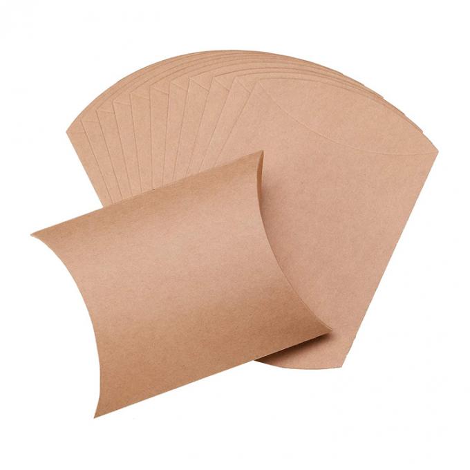 Custom Logo Heavy Duty Kraft Pillow Shape Candy Paper Box for Candy Storage Solution 6