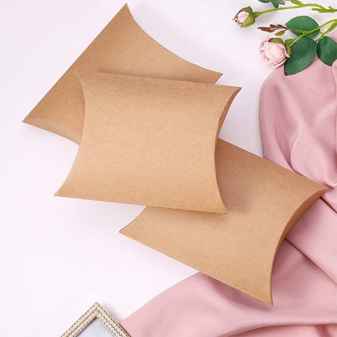 Custom Logo Heavy Duty Kraft Pillow Shape Candy Paper Box for Candy Storage Solution 11