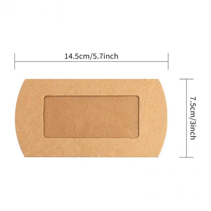 Clear Window Cookie Pillow Box Packaging with Customized Design and Heavy-Duty Kraft Paper 2