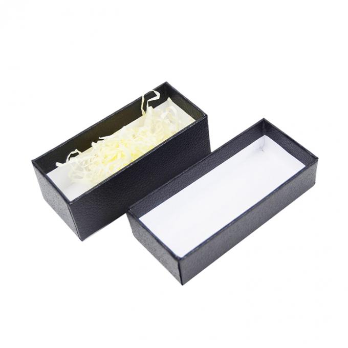 Self Erecting Boxes Custom Luxury Black Hard Paper Necklace Packaging Jewelry Perfume Paper Box With Lid 2