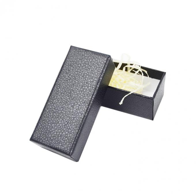 Self Erecting Boxes Custom Luxury Black Hard Paper Necklace Packaging Jewelry Perfume Paper Box With Lid 3