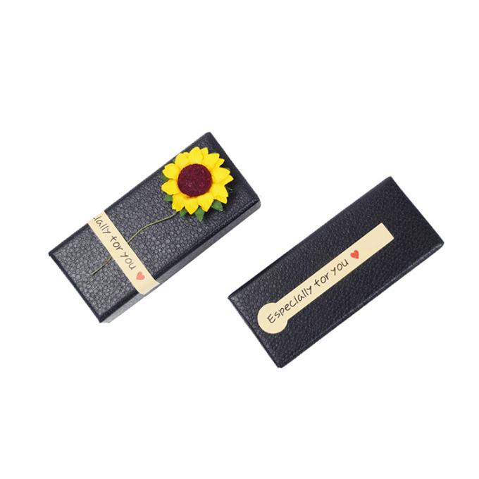 Self Erecting Boxes Custom Luxury Black Hard Paper Necklace Packaging Jewelry Perfume Paper Box With Lid 5