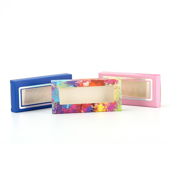 Cardboard False Lashes Packaging Box With Logo Printing CMYK Pantone Colour For Makeup 10
