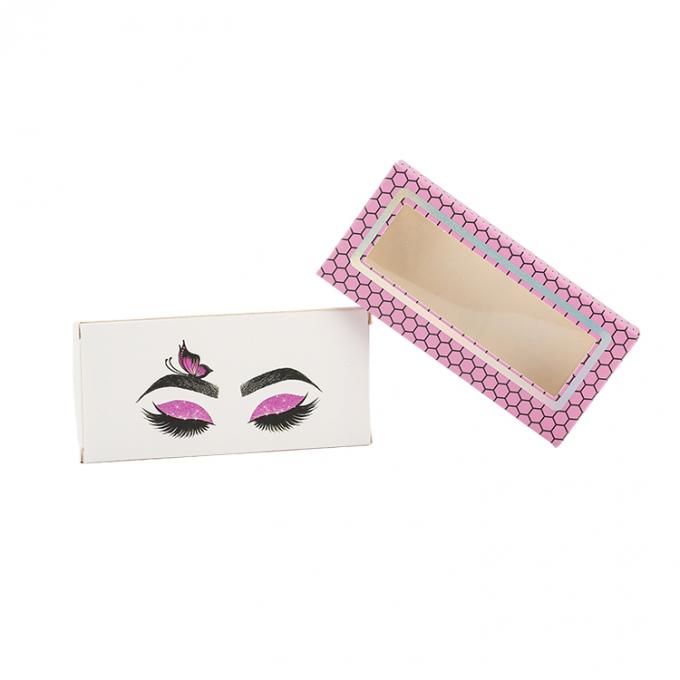 Cardboard False Lashes Packaging Box With Logo Printing CMYK Pantone Colour For Makeup 9