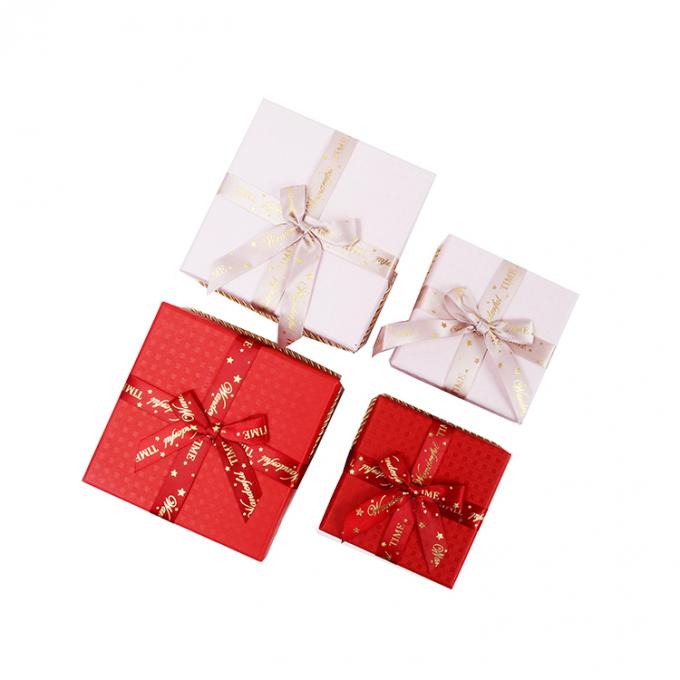 Elegant Wedding Party Present Gift Box with Handle and Lid Customized Die Cut Accepted 1