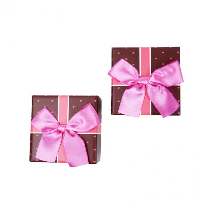 Necklace Earring Bracelet Ring Jewelry Paper Gift Box With Ribbon and Lid CMYK Printed 10