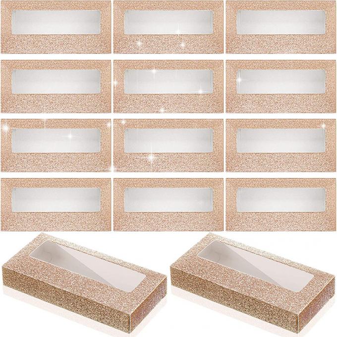 Custom Logo Printed Glitter Empty Cosmetic Eyelash Packaging Boxes for False Eyelashes 0