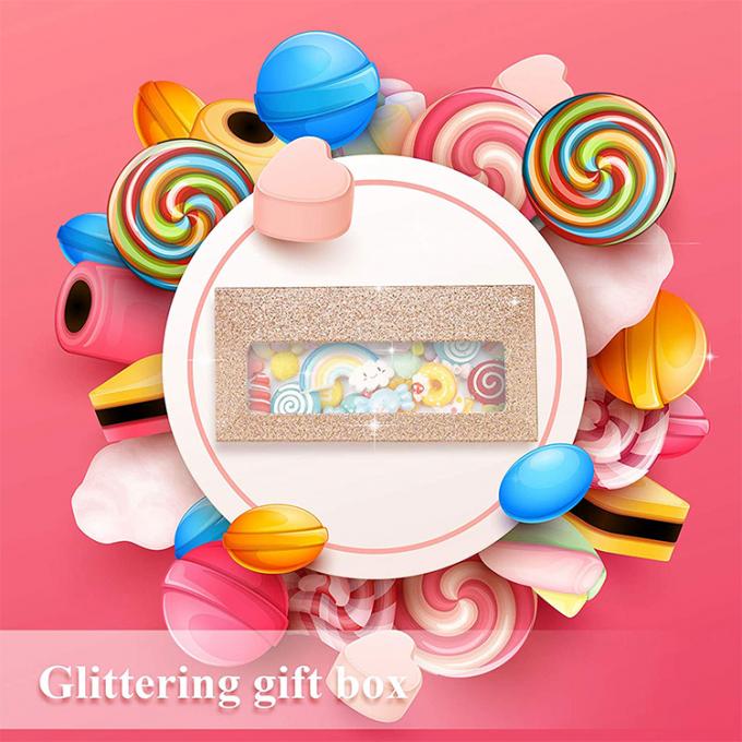 Custom Logo Printed Glitter Empty Cosmetic Eyelash Packaging Boxes for False Eyelashes 1