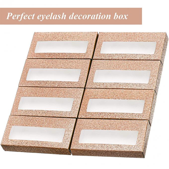 Custom Logo Printed Glitter Empty Cosmetic Eyelash Packaging Boxes for False Eyelashes 4