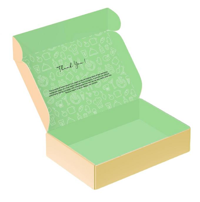 Customizable Recycled Yellow Blue Corrugated Airplane Mailer Shipping Box For Clothing 9
