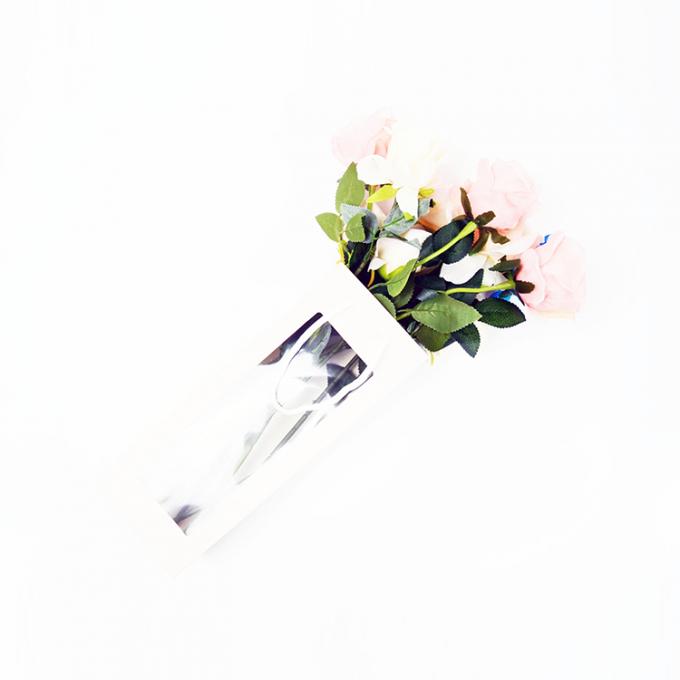 Custom Logo Hand-held Rose Flower Bouquet Gift Box Ins Cone Single Long Stem Roses Flower Packaging Box 4