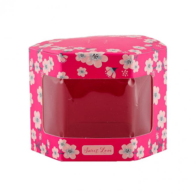 Custom Size Accepted Clear Window Round Candy Gift Paper Box With Ribbon For Promotion 8