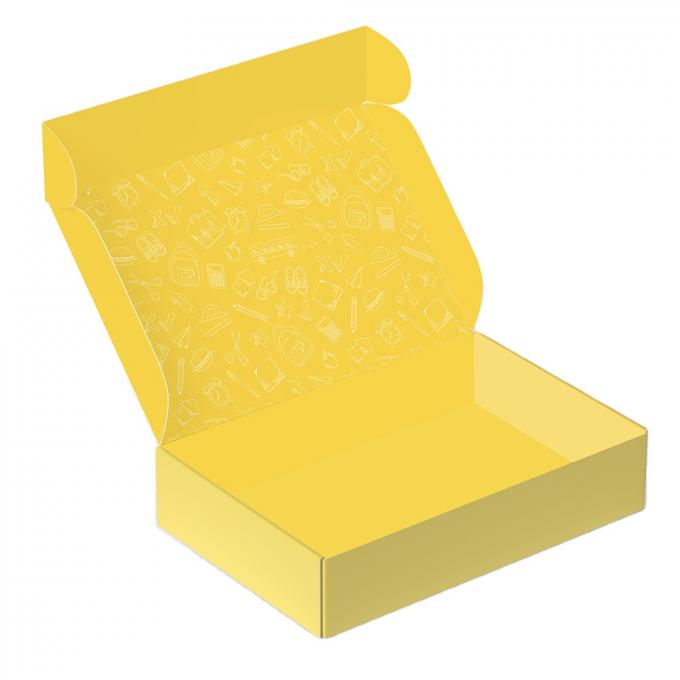 Customizable Recycled Yellow Blue Corrugated Airplane Mailer Shipping Box For Clothing 6