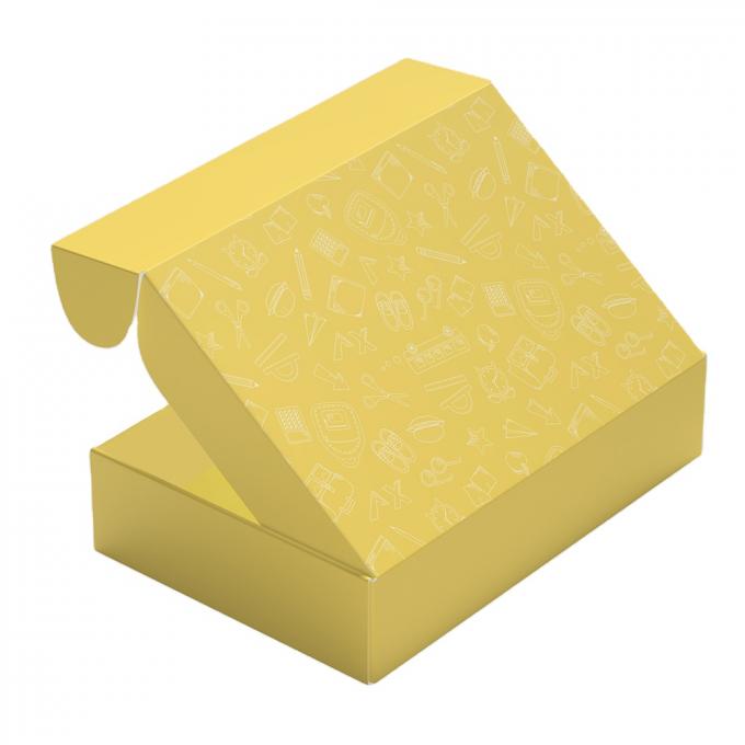 Customizable Recycled Yellow Blue Corrugated Airplane Mailer Shipping Box For Clothing 7