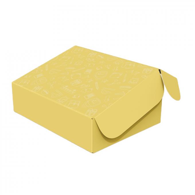 Customizable Recycled Yellow Blue Corrugated Airplane Mailer Shipping Box For Clothing 8