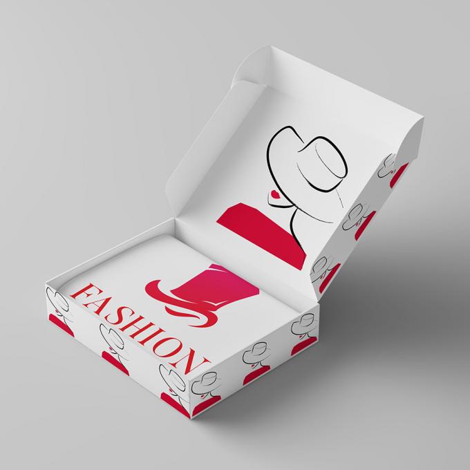 Custom White Corrugated Cardboard Shipping Box for Clothing Underwear Shoe Packaging 8