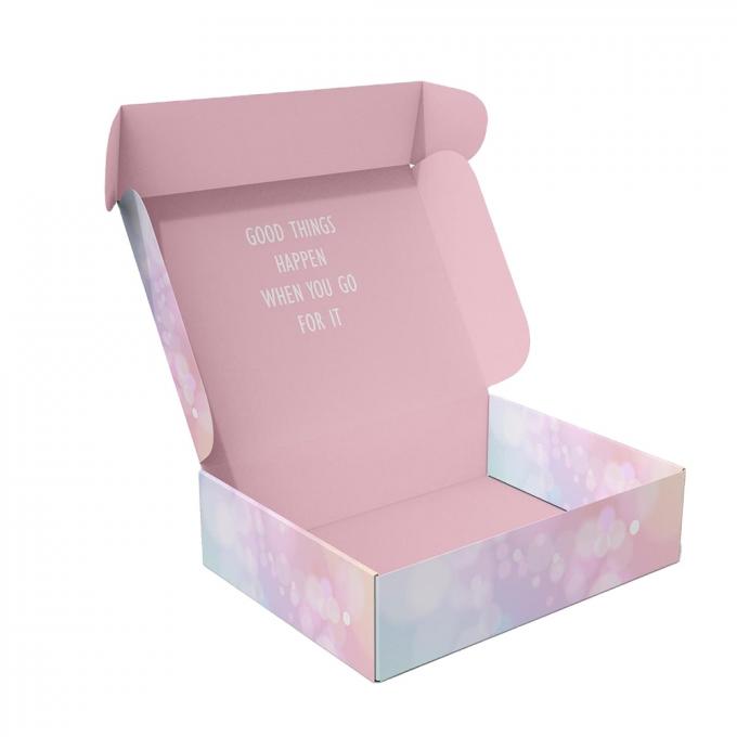 Light Pink Corrugated Package Shipping Boxes for Cosmetic Skin Care Products Packaging 6