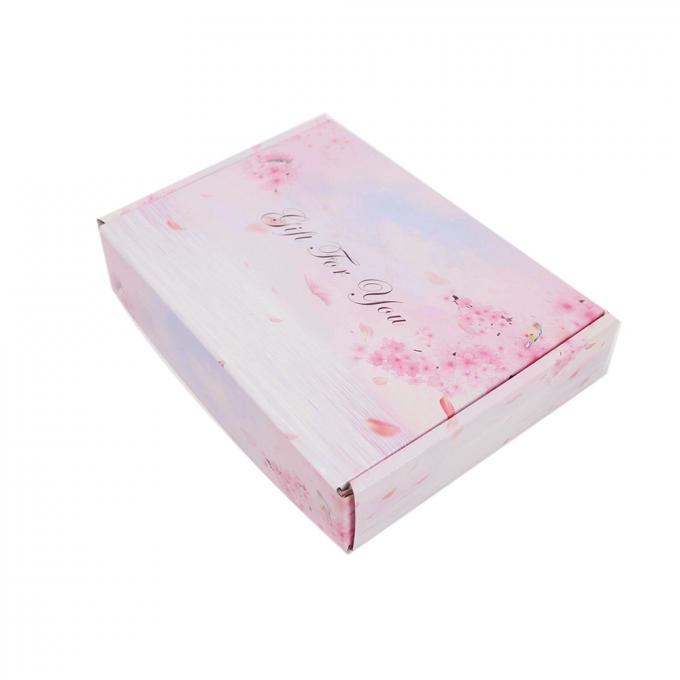 Light Pink Corrugated Package Shipping Boxes for Cosmetic Skin Care Products Packaging 8