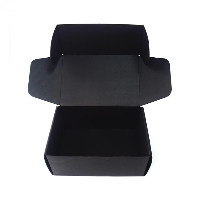 Custom Logo Matte Black Corrugated Mailer Box for Custom Size Accepted Shipping Boxes 7