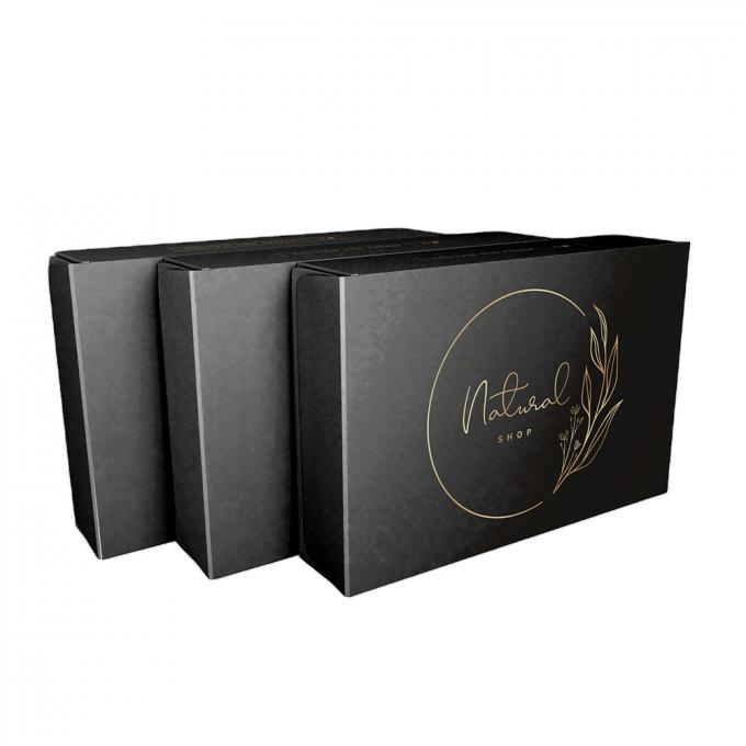 Corrugated Board Eco Friendly CMYK Custom Gold Logo Printing Postal Shipping Mailer Box 10