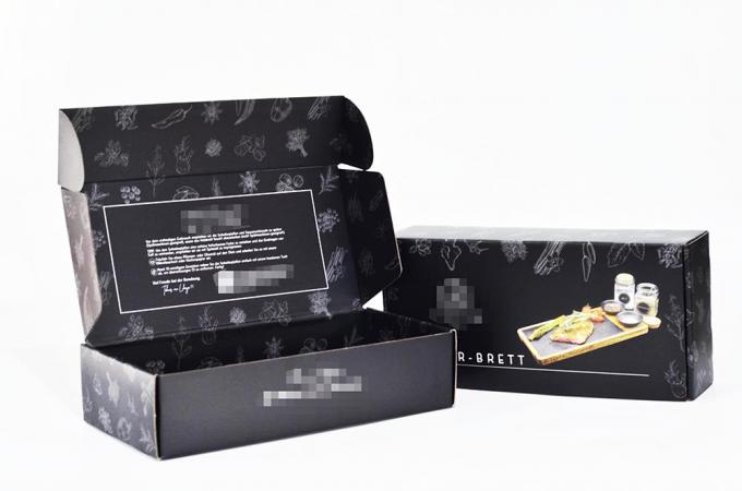 Custom Logo Matte Black Corrugated Mailer Box for Custom Size Accepted Shipping Boxes 10